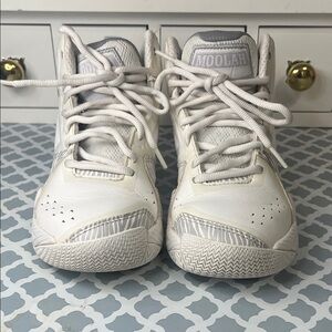Moolah Kids White and Gray High-Top Sneakers